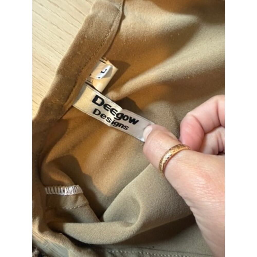 Vintage Degow Designs Camel Maxi Skirt Minimal Slip Bias Cut ✨ - Picture 8 of 9